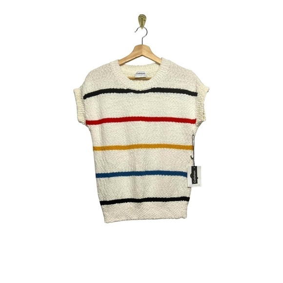 NWT CALLAHAN KNITWEAR Striped Chunky Knit Sweater S - Picture 3 of 9